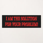 Niedliches Artwork Design "I AM THE SOLUTION" Kauf Yogamatte (Rückseite (Horizontal))