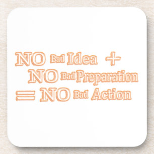 Niedliches Artwork Design "No Bad Action Equity" k Getränkeuntersetzer