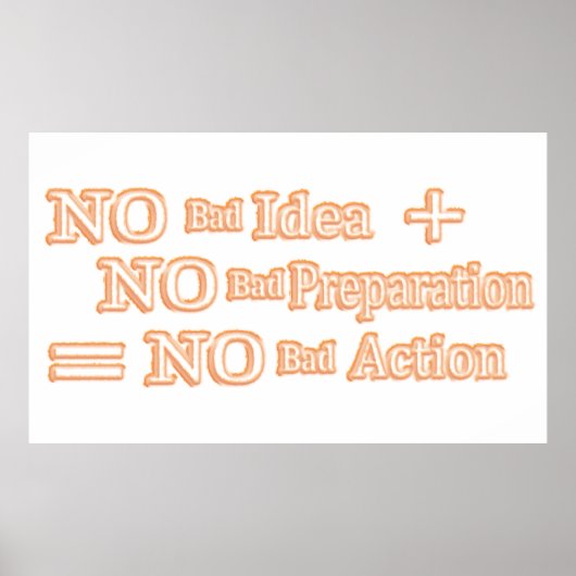 Niedliches Artwork Design "No Bad Action Equity" k Poster (Vorne)