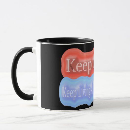 Niedliches Artwork Design über "Behalt Lächeln". K Tasse (Links)