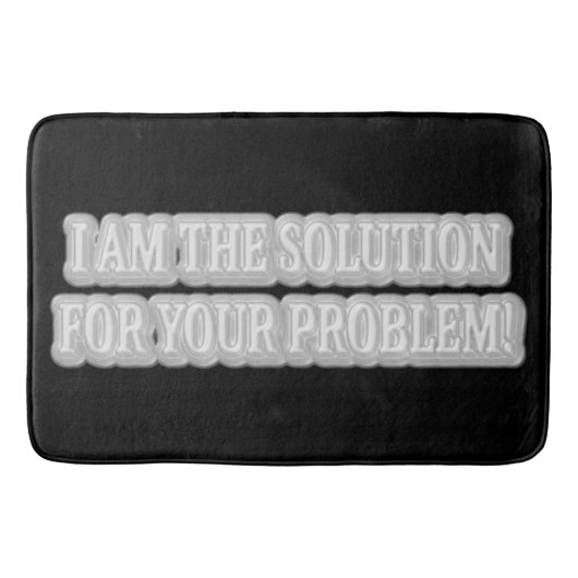 Niedliches Artwork Design über "I AM THE SOLUTION" Badematte (Vorderseite)