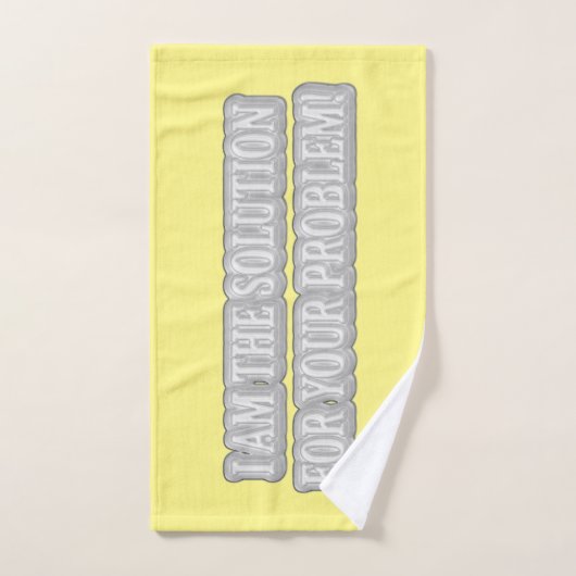 Niedliches Artwork Design über "I AM THE SOLUTION" Badhandtuch Set (Handtuch)