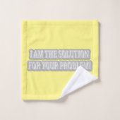 Niedliches Artwork Design über "I AM THE SOLUTION" Badhandtuch Set (Waschlappen)