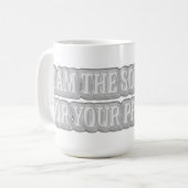 Niedliches Artwork Design über "I AM THE SOLUTION" Kaffeetasse (Vorderseite Links)