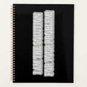 Niedliches Artwork Design über "I AM THE SOLUTION" Planer (Vorderseite)