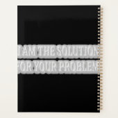 Niedliches Artwork Design über "I AM THE SOLUTION" Planer (Rückseite)