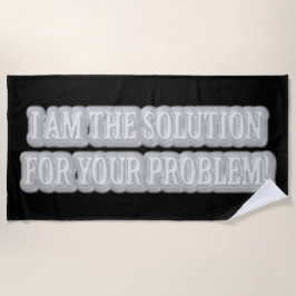 Niedliches Artwork Design über "I AM THE SOLUTION" Strandtuch