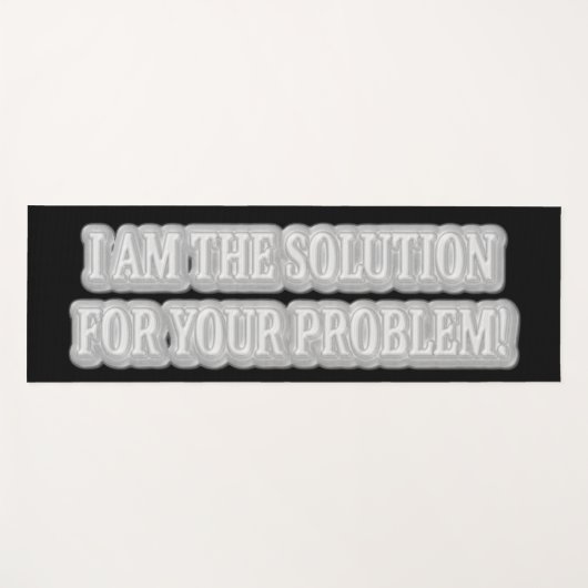 Niedliches Artwork Design über "I AM THE SOLUTION" Yogamatte (Vorderseite (Horizontal))
