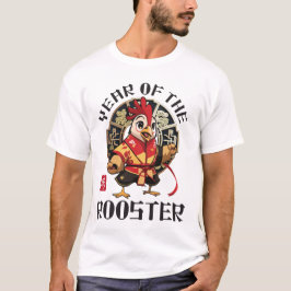 Niedliches asiatisches Rooster Zodiac Lunar Neues  T-Shirt