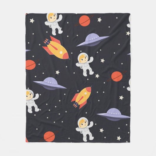 Niedliches Astro-Muster Fleecedecke (Vorderseite)