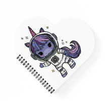 Niedliches Astro Unicorn HerzNotebook