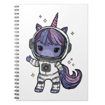 Niedliches Astro Unicorn-Notebook
