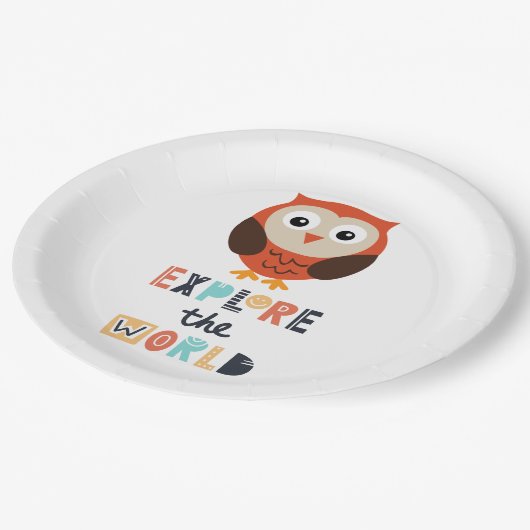 Niedliches Aufklärungsnetz Pappteller (Schrägansicht)