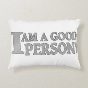 Niedliches Ausdrucksdesign "GUTE PERSON". Jetzt ka Dekokissen