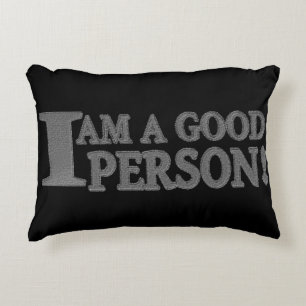 Niedliches Ausdrucksdesign "GUTE PERSON". Jetzt ka Dekokissen