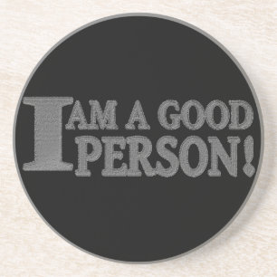 Niedliches Ausdrucksdesign "GUTE PERSON". Jetzt ka Getränkeuntersetzer