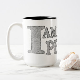 Niedliches Ausdrucksdesign "GUTE PERSON". Jetzt ka Zweifarbige Tasse