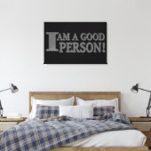 Niedliches Ausdrucksdesign "GUTE PERSON" Jetzt kau Leinwanddruck (Insitu (Schlafzimmer))