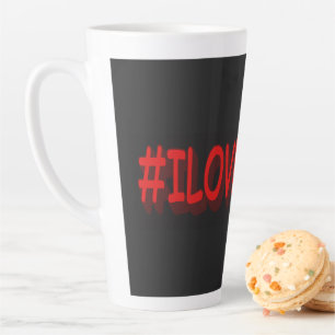 Niedliches Ausdrucksdesign "#ILOVEISRAE". Jetzt ka Milchtasse