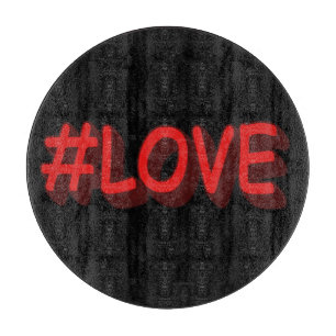 Niedliches Ausdrucksdesign "#LIEBE". Jetzt kaufen Schneidebrett