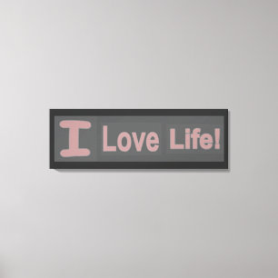 Niedliches Ausdrucksdesign "Liebe Life". Jetzt kau Leinwanddruck