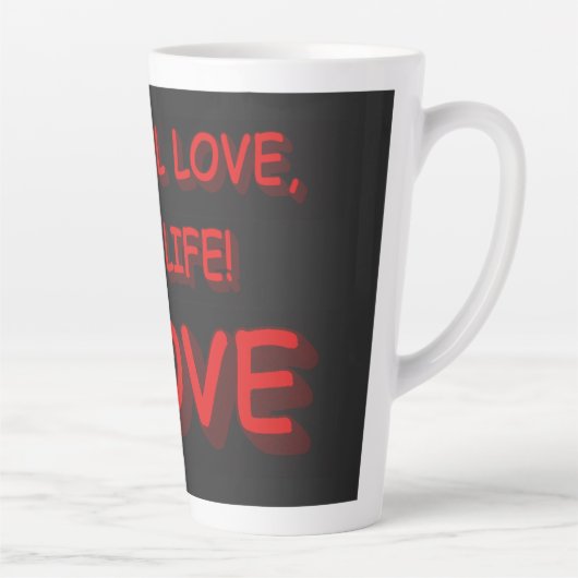 Niedliches Ausdrucksdesign "SCHÖNE LIEBE". Jetzt k Milchtasse (Rechts)