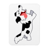 Niedliches Ausführen von Cartoon-Border-Collie Fle Magnet (Vertikal)