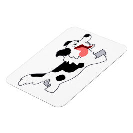 Niedliches Ausführen von Cartoon-Border-Collie Fle Magnet