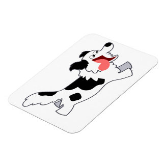 Niedliches Ausführen von Cartoon-Border-Collie Fle Magnet