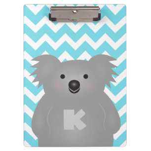 Niedliches Australien-Baby-Koala-Bärn-Monogramm Klemmbrett
