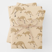 Niedliches australisches Kangaroo-Muster Geschenkpapier Set (Beispiel)
