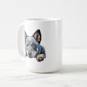 Niedliches australisches Rinderhundedesign" Kaffeetasse (Vorderseite Links)