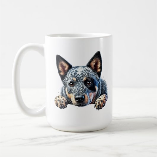 Niedliches australisches Rinderhundedesign" Kaffeetasse (Links)