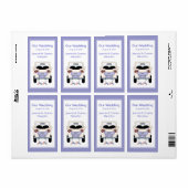 Niedliches Auto Hochzeit Mini Weinetikett (Vorne)