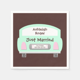 Niedliches Auto Hochzeitspapier Napkins Serviette