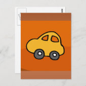 NIEDLICHES AUTO POSTKARTE (Vorne/Hinten)