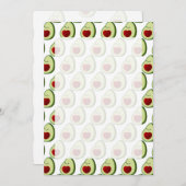 Niedliches Avocado-Hintergrundmuster Einladung (Vorne/Hinten)