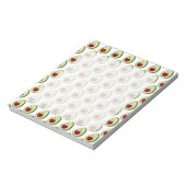 Niedliches Avocado-Hintergrundmuster Notizblock (Rotiert)