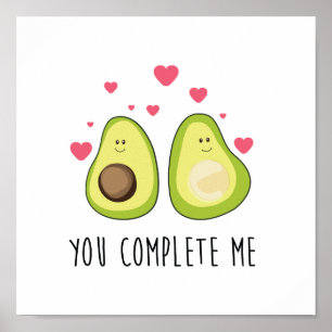 Niedliches Avocado-Liebe-Poster Poster