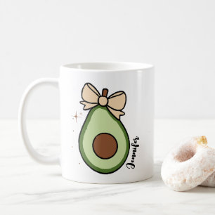 Niedliches Avocado mit niedlichem Bug personalisie Kaffeetasse