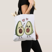 Niedliches Avocado-Paar mit Herz - Tote Beutel Des Tasche (Von Nahem)