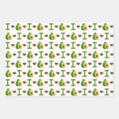 niedliches Avocadomuster-Party Geschenkpapier Set (Vorderseite 2)