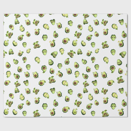 Niedliches Avocadopapier Geschenkpapier (Flach)