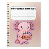 Niedliches Axolotl Birthday Notebook - Fun Gift Notizblock (Vorderseite)