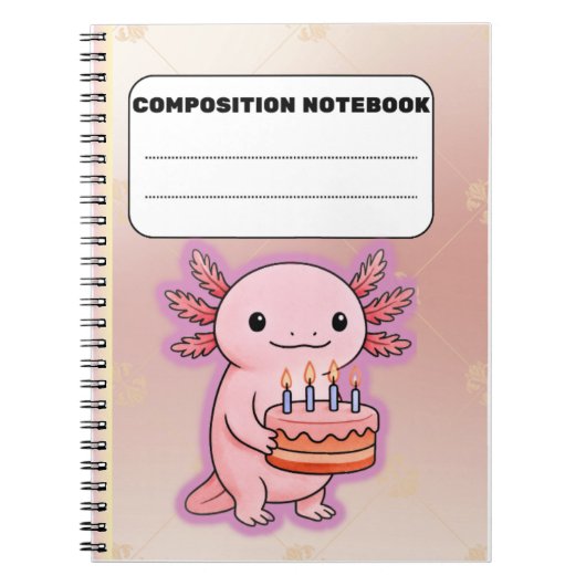 Niedliches Axolotl Birthday Notebook - Fun Gift Notizblock (Vorderseite)