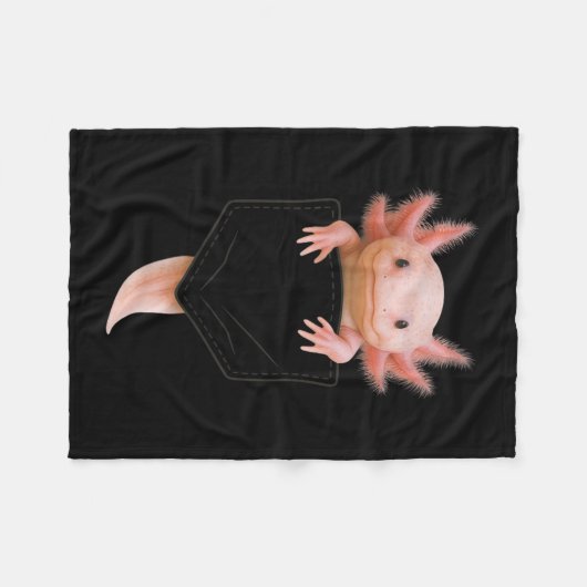 Niedliches Axolotl Cket Funny für Männer Frauen Te Fleecedecke (Vorderseite (Horizontal))