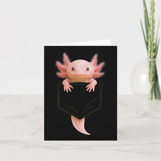 Niedliches Axolotl Cket Funny für Männer Frauen Te Karte (Vorderseite)