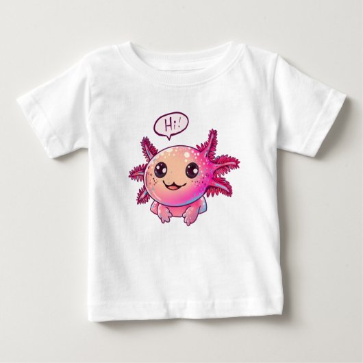 Niedliches Axolotl-Comic im Cartoon-Stil Baby T-shirt (Vorderseite)