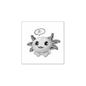 Niedliches Axolotl-Comic im Cartoon-Stil Gummistempel (Prägung)