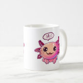 Niedliches Axolotl-Comic im Cartoon-Stil Kaffeetasse (VorderseiteRechts)